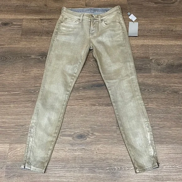 7 FOR ALL MANKIND Coated Skinny Jeans - Picture 2 of 8